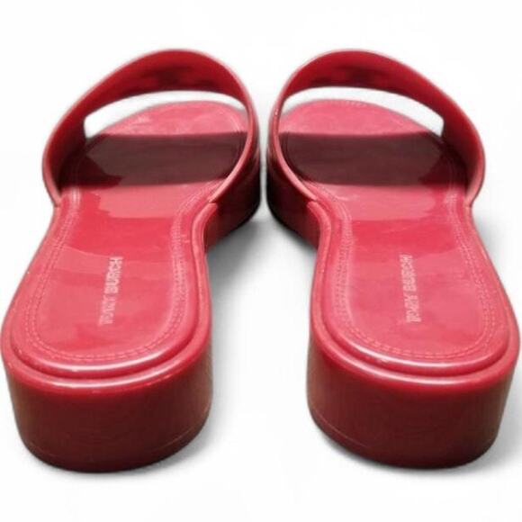 Tory Burch Eleanor Red Jelly Slides Minimalist Preppy Lux Glam 6 - Picture 4 of 7